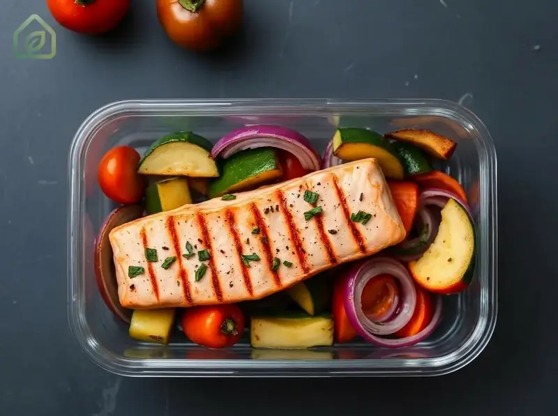 Salmão com Legumes Assados
